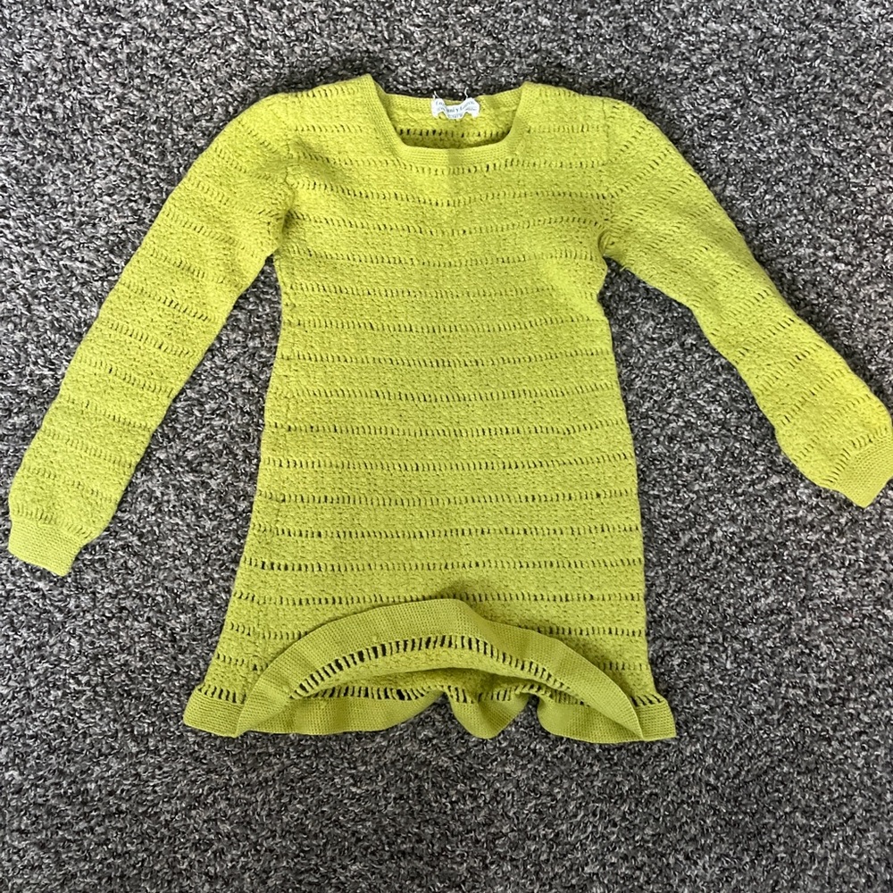 Neon Green Sweater Knit Top